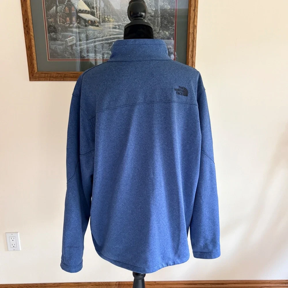 The North Face Fleece Jacket Mens XL Blue Full Zip Grid Lining Outdoor Layering